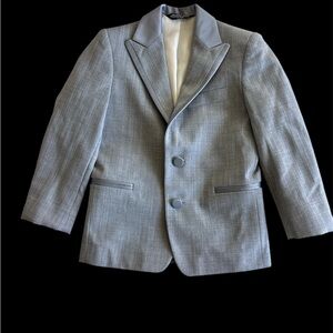 🍁💐Light Gray Textured Blazer with Structured Shoulders